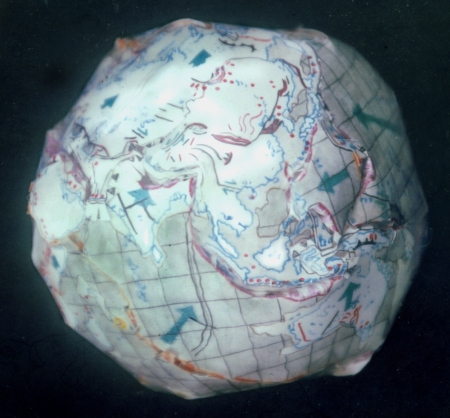 Paper Globe Tectonically Responsive to Touch 